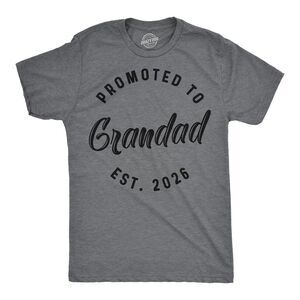 Mens Funny T Shirts Promoted To Grandad 2026 Sarcastic Grandpa Family Tee For